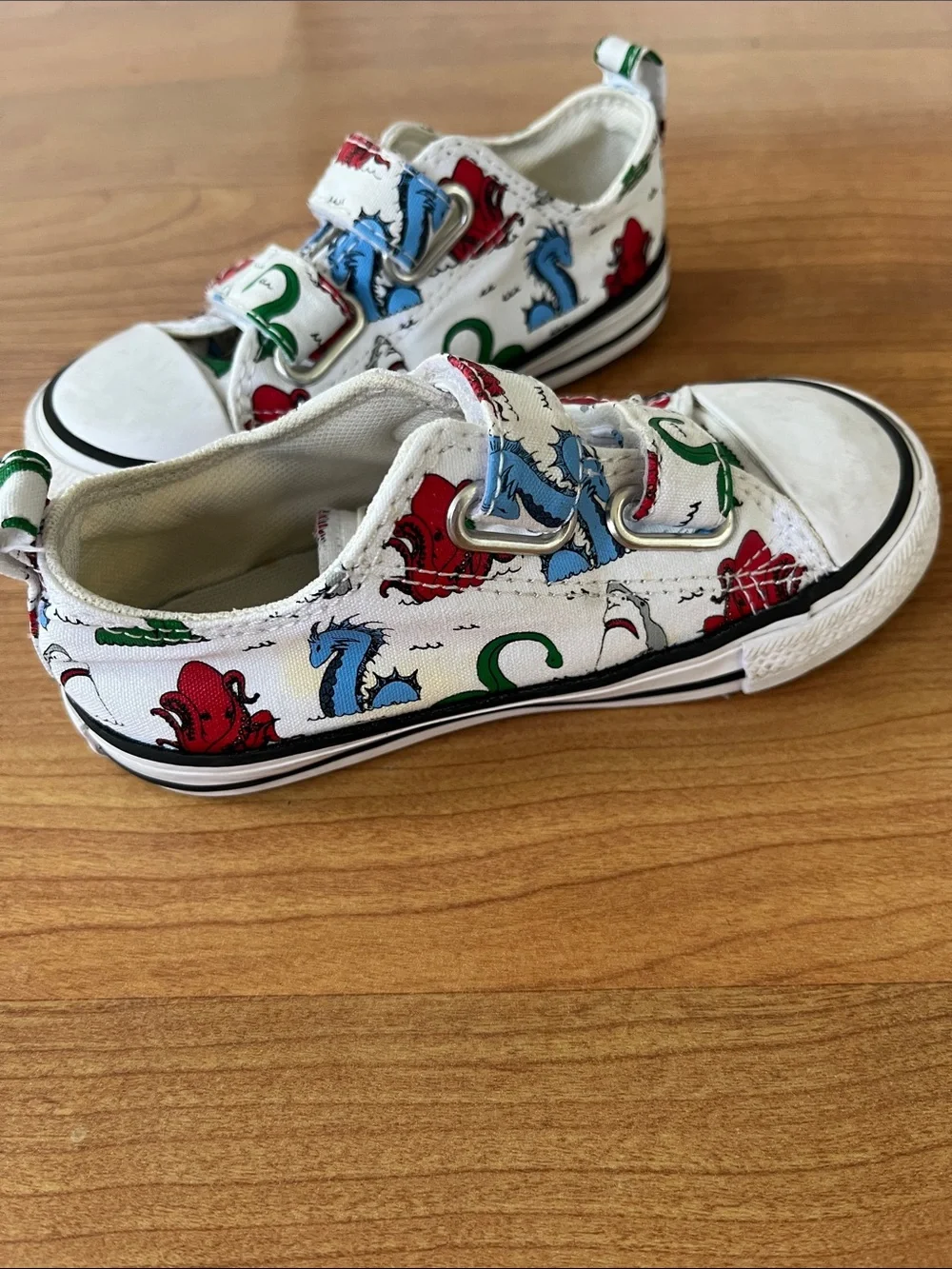 Converse Kids Velcro Sneakers sea creatures print
